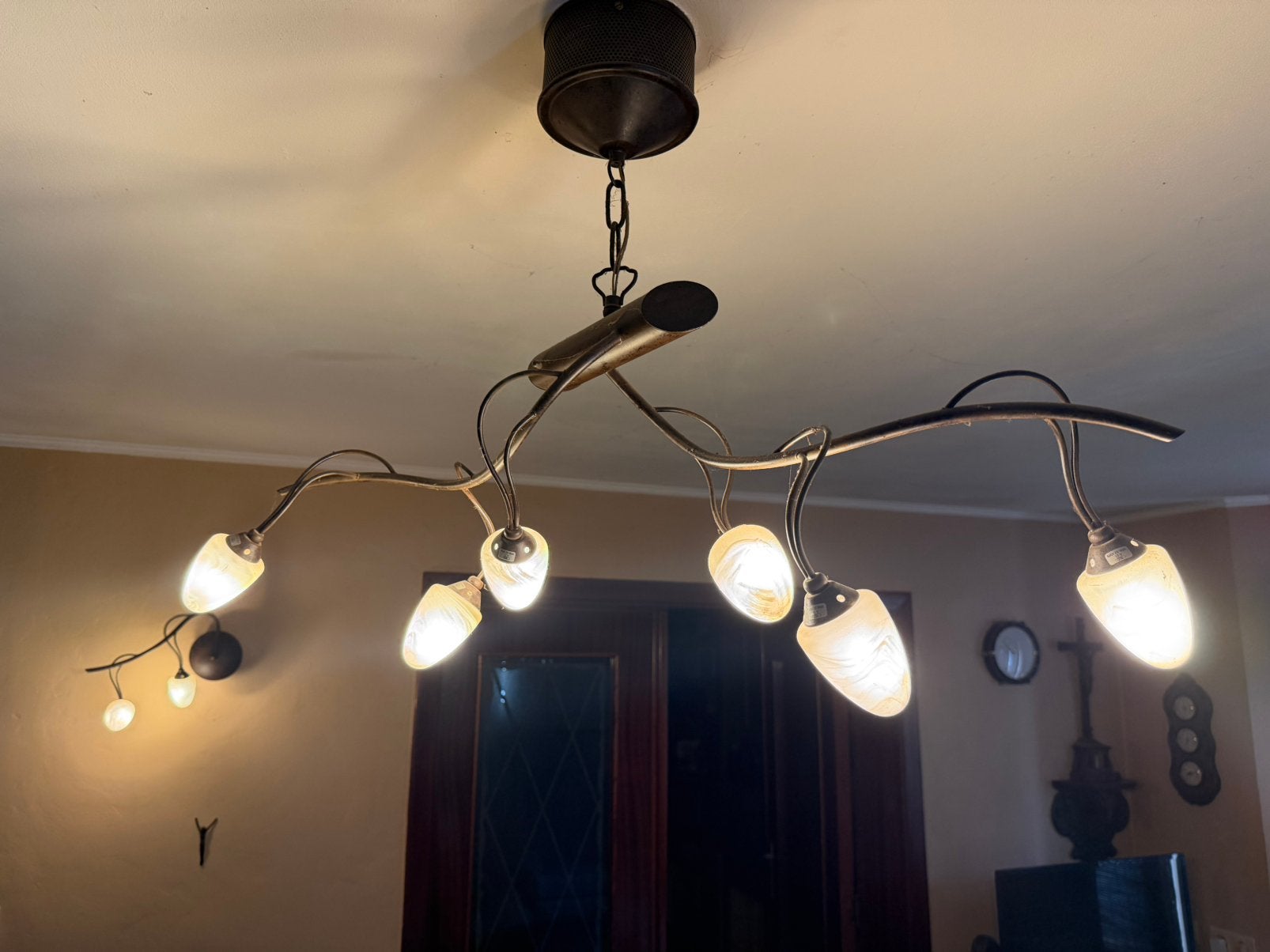 Plafondlamp - led (steeklamp G4) - perfecte werking, Ophalen, Design, LED, Zo goed als nieuw