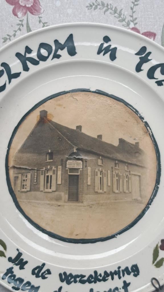 geuze kriek Eizeringen Lennik  emaille bij j martens-de vits, Enlèvement ou Envoi, Avant 1940, Photo, Utilisé