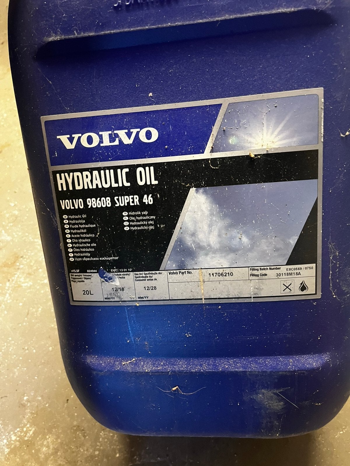 Huile hydraulique 46, Enlèvement