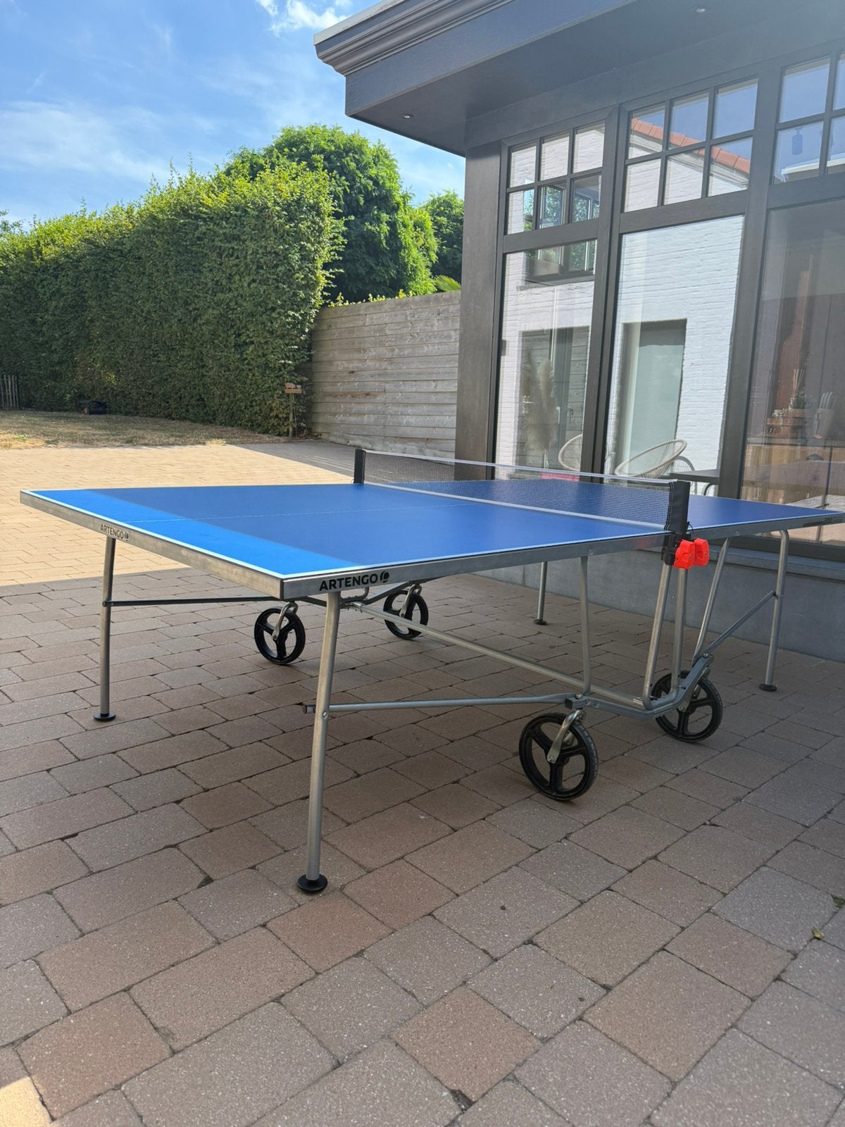 Pingpong tafel Artengo ppt 500 outdoor, Sport en Fitness, Tafeltennis, Ophalen, Zo goed als nieuw