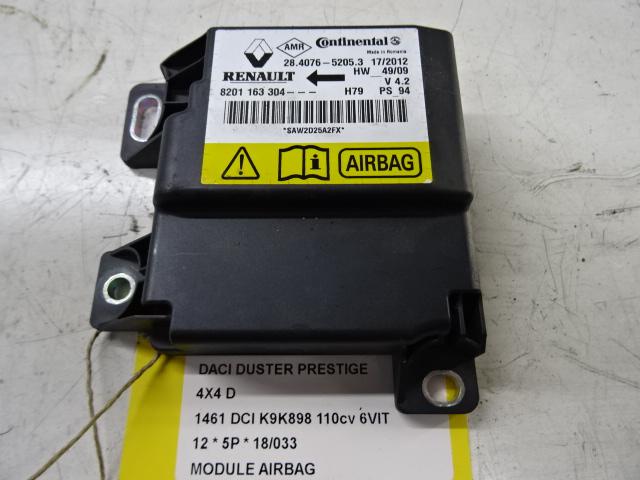 BOITIER AIRBAG Dacia Duster (HS) (8201163304), Utilisé, Dacia