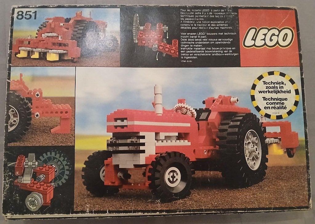 LEGO Technic 851 - Tractor (1977) - Met Doos & Inlegtray, Kinderen en Baby's, Speelgoed | Duplo en Lego, Ophalen, Gebruikt, Lego