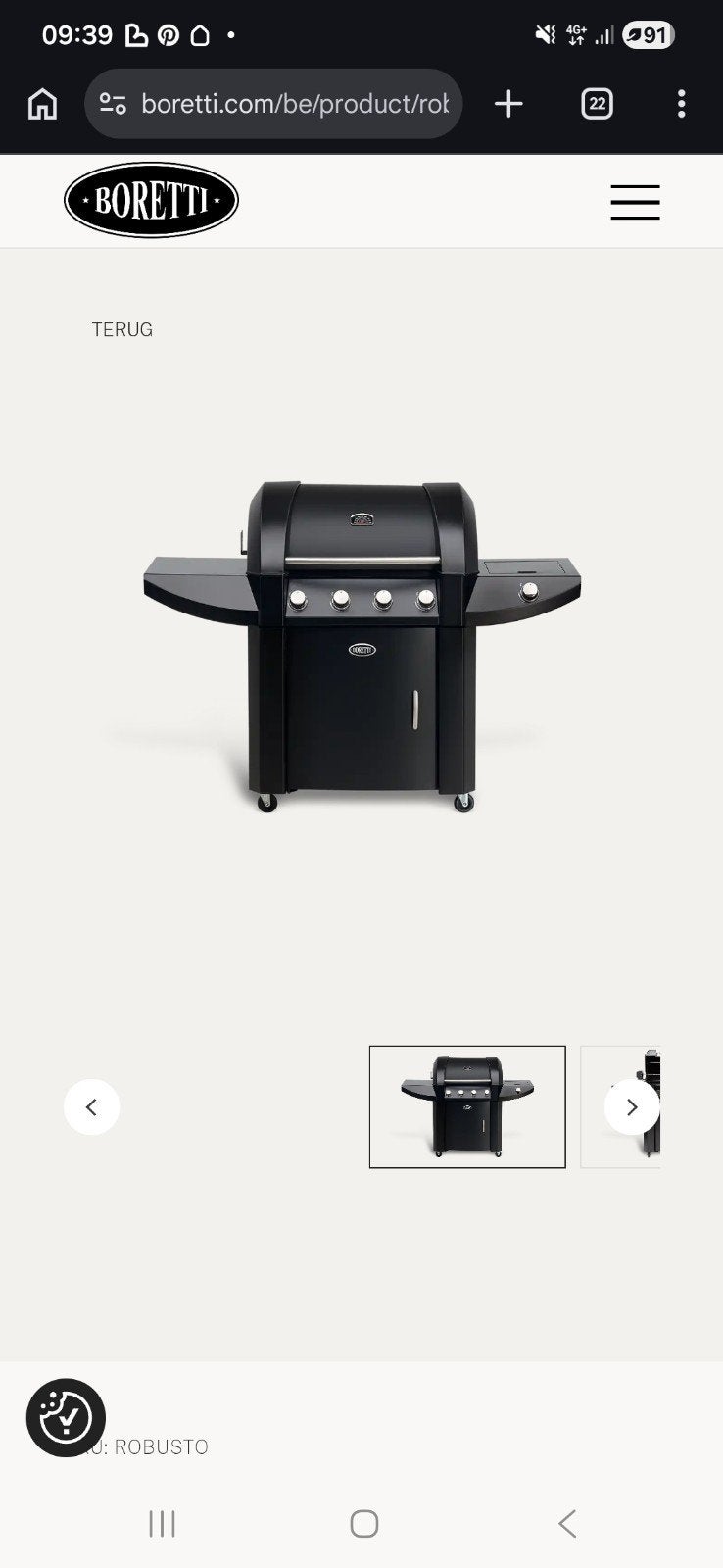 Robusto | Gasbarbecue Boretti, Jardin & Terrasse, Enlèvement, Neuf, Boretti