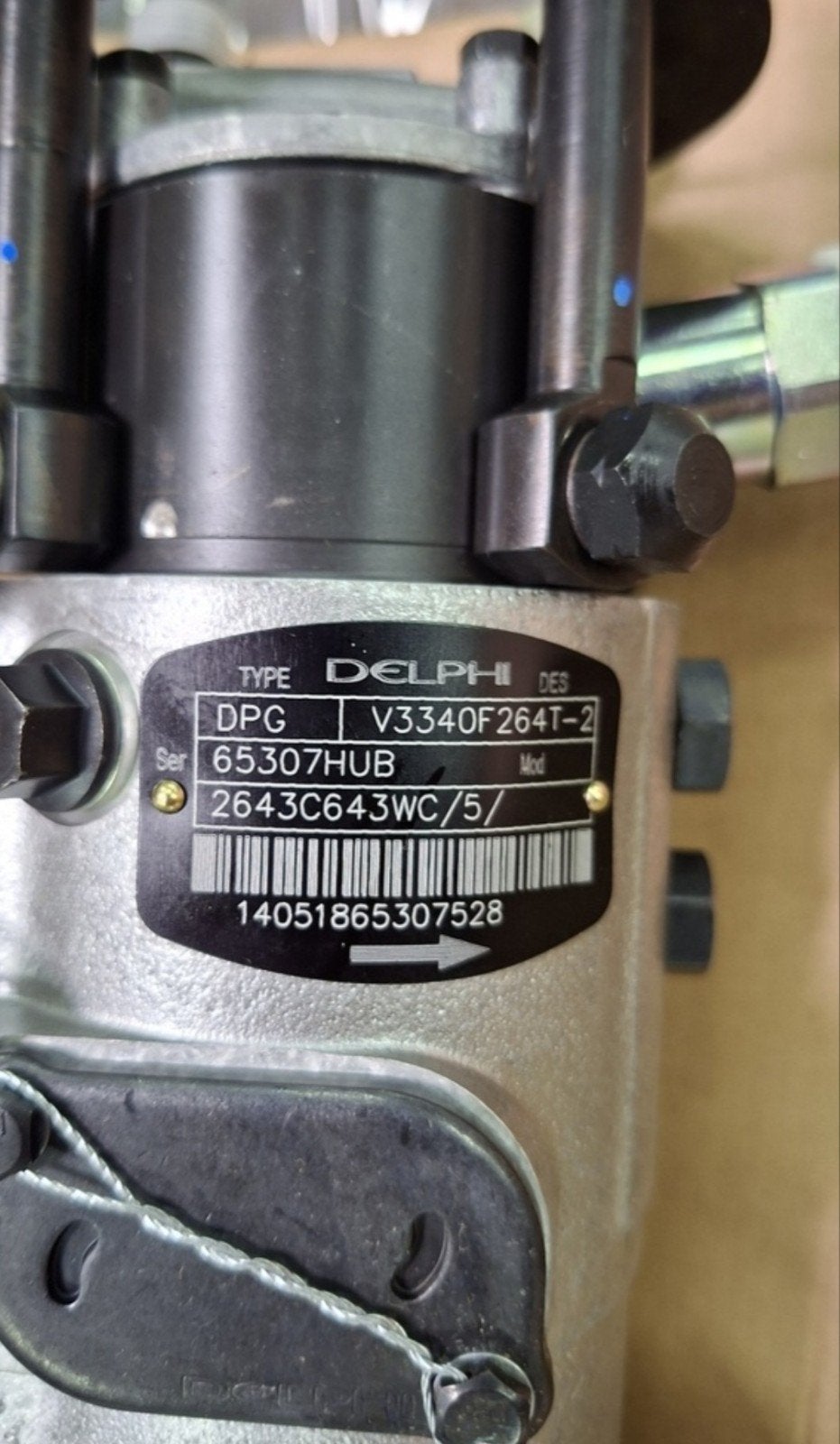 Delphi Perkins brandstofinjectiepomp, Ophalen
