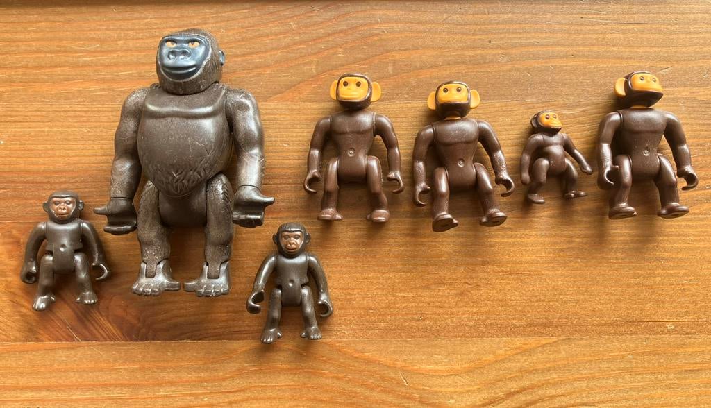 Playmobil apen chimpansee gorilla 6650 en 6639, Kinderen en Baby's, Speelgoed | Playmobil, Ophalen of Verzenden