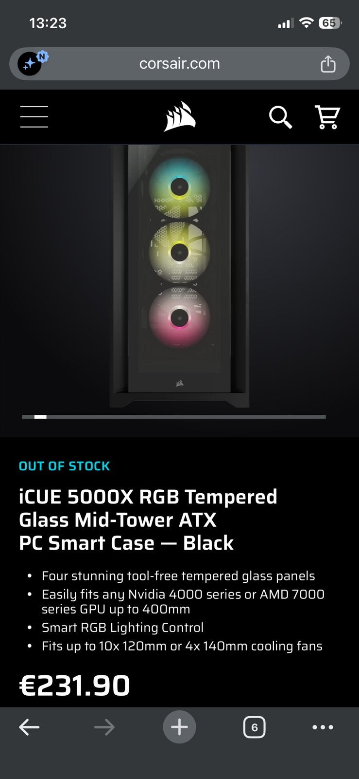 Corsair ICue 5000x + 3 corsair fans, Computers en Software, Computerbehuizingen, Ophalen of Verzenden, Zo goed als nieuw