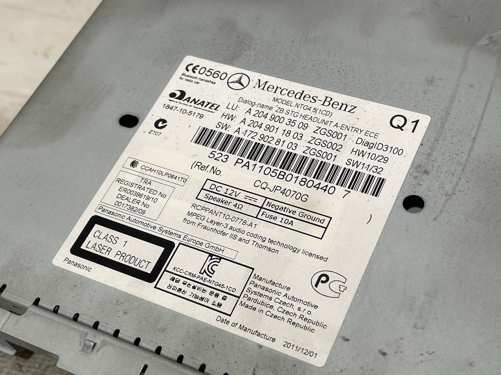 MERCEDES W204 A2049003509 Navigatiemodules, Ophalen, Gebruikt, BMW