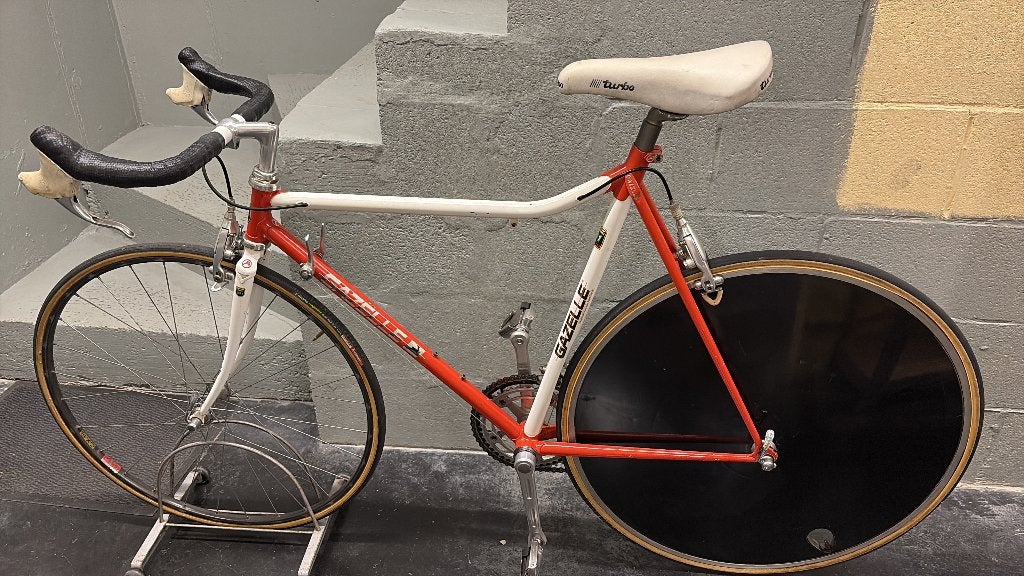 Retro gazelle tijdritfiets, Frein sur jante, Acier, Enlèvement, Autres dimensions