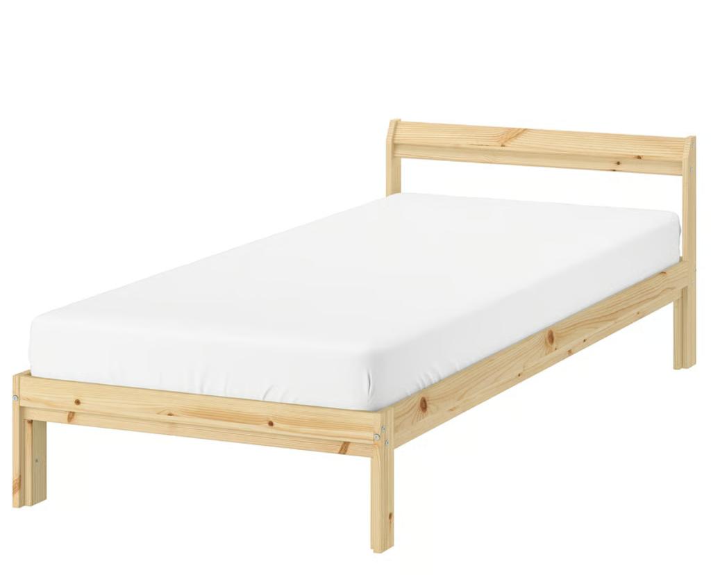 Eenpersoonsbed (Neiden - IKEA) - incl. lattenbodem, Ophalen, 90 cm, Eenpersoons, Zo goed als nieuw