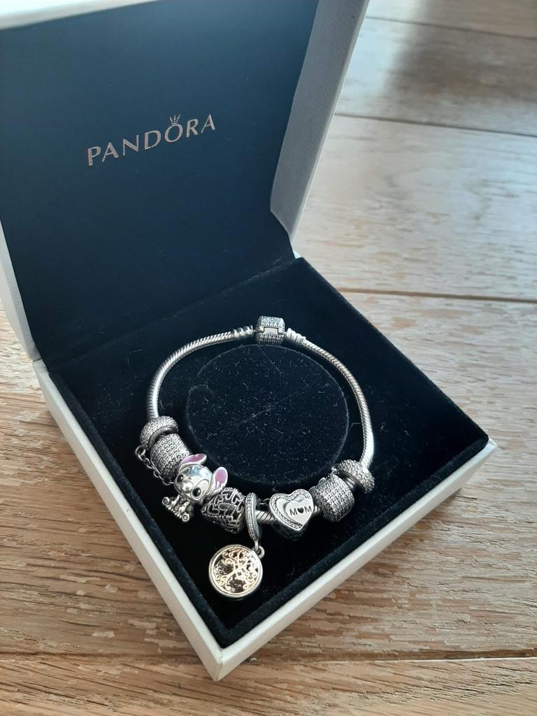 Pandora Armband met bedels, Handtassen en Accessoires, Kettingen, Ophalen, Zo goed als nieuw