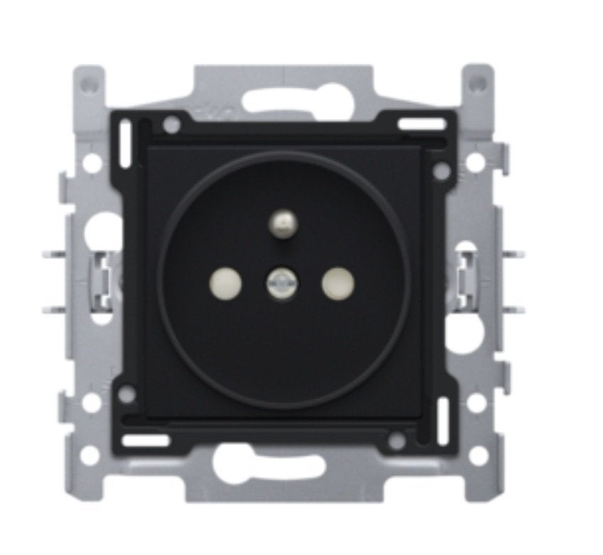 Niko stopcontact 2-p aarding Intense Matt Black 10x. Nieuw, Doe-het-zelf en Bouw, Ophalen of Verzenden, Nieuw, Stopcontact