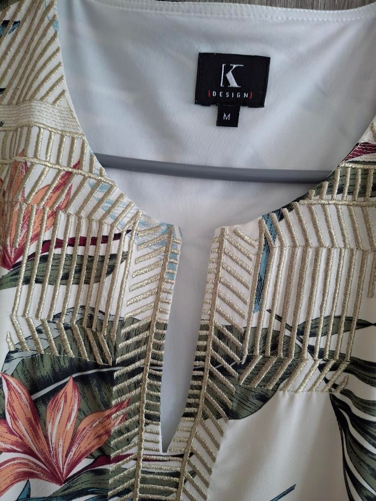 Kleed K Design maat M., Kleding | Dames, Jurken, K-design, Beige, Zo goed als nieuw, Onder de knie