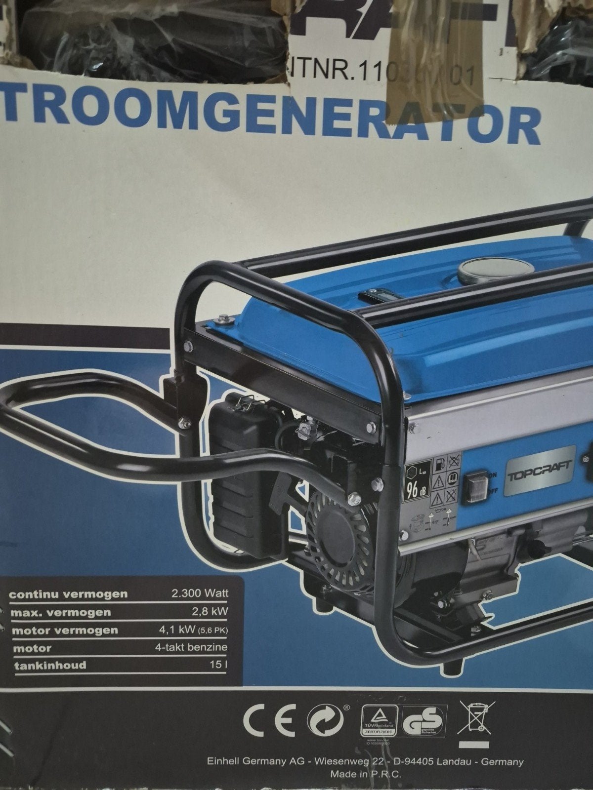Topcraft Stroomgenerator, Doe-het-zelf en Bouw, Aggregaten, Nieuw, Benzine, Minder dan 5 kVA, Ophalen
