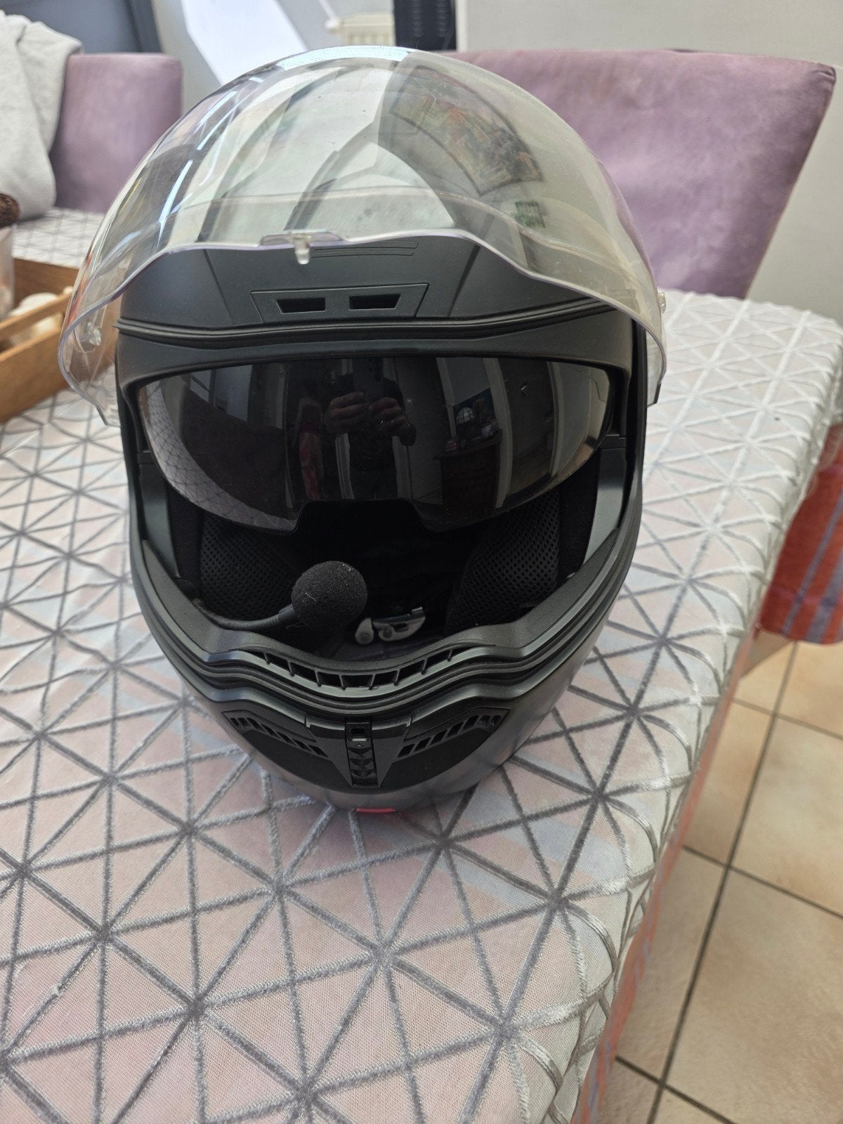 Motorhelm met intercom, Motoren, Ophalen