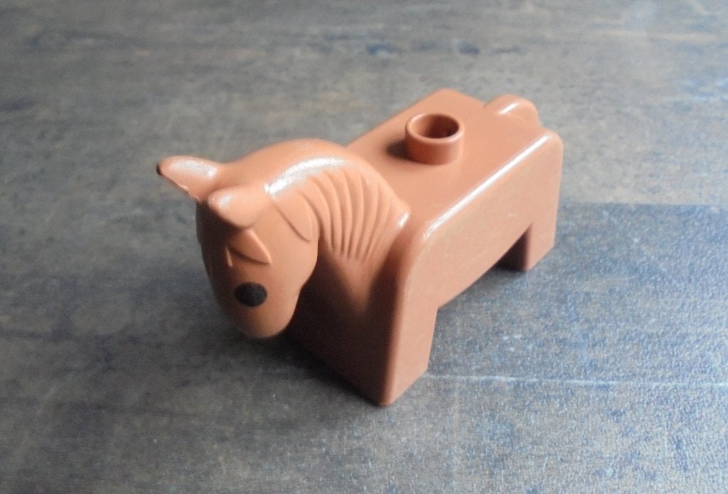 Lego Duplo Animal Horse Solid Black Eyes (zie foto's) 2, Kinderen en Baby's, Ophalen of Verzenden, Gebruikt, Losse stenen, Duplo