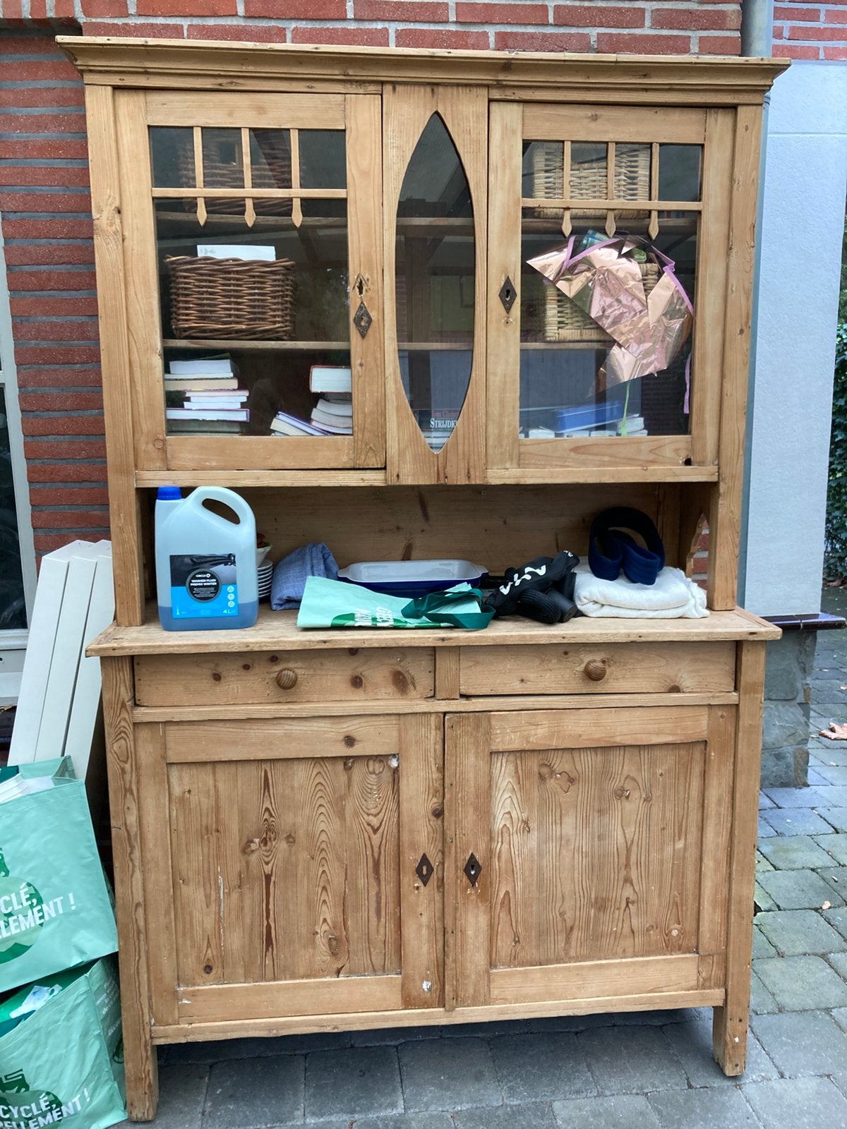Super mooie echte vintage kast natuurkleur, Maison & Meubles, Enlèvement, Utilisé, Pin, Vintage