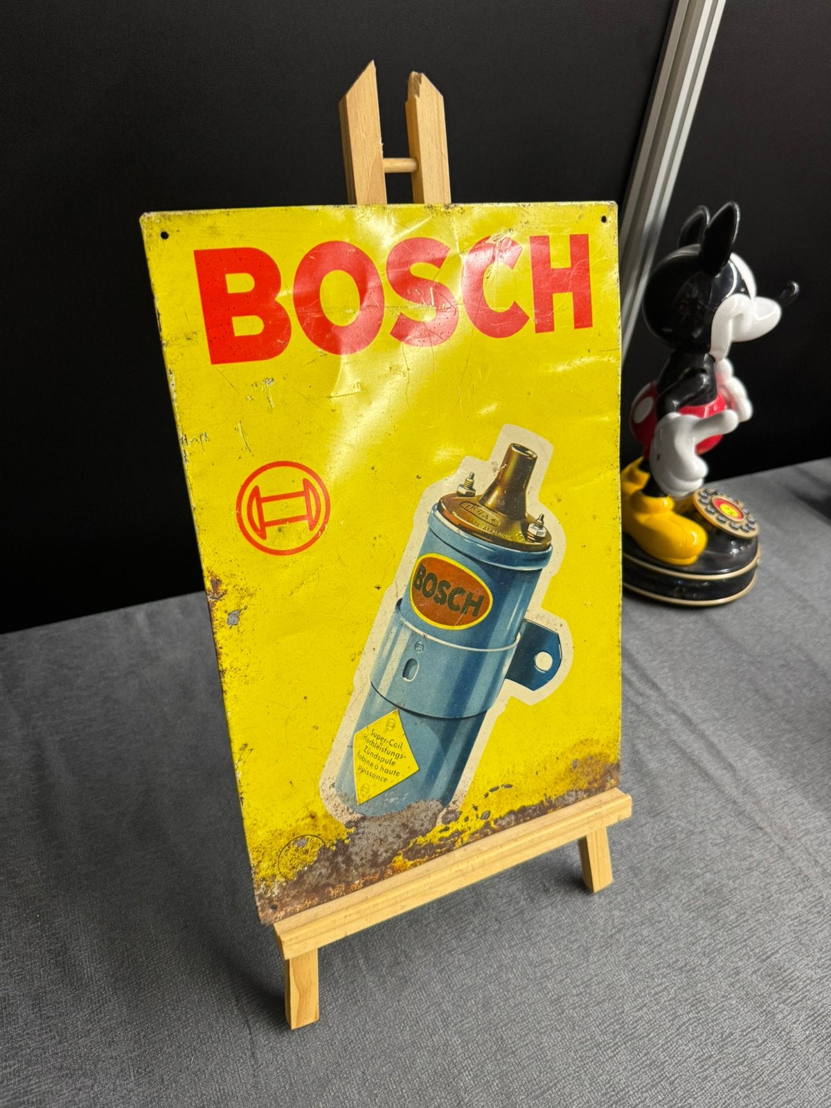 Ancien panneau d'affichage BOSCH Belgique, Panneau publicitaire, Enlèvement ou Envoi, ., Utilisé