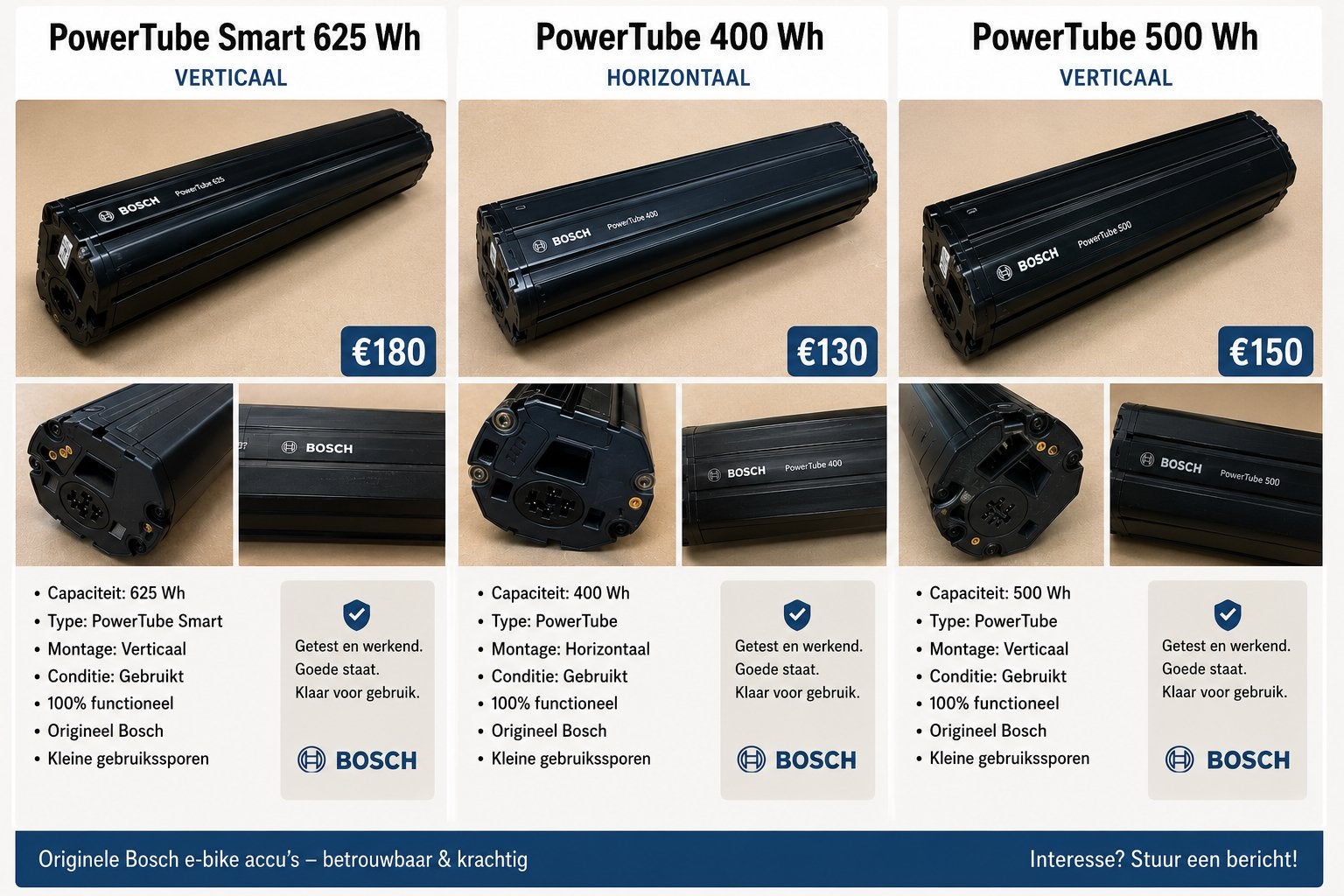 Bosch accu-PowerTube,smart, Ophalen of Verzenden, Zo goed als nieuw