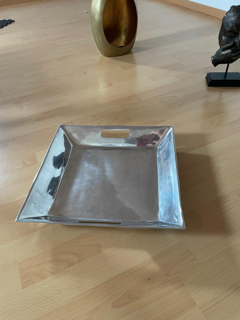 Zilveren schaal decoartie, Huis en Inrichting, Woonaccessoires | Dienbladen, Ophalen, Nieuw