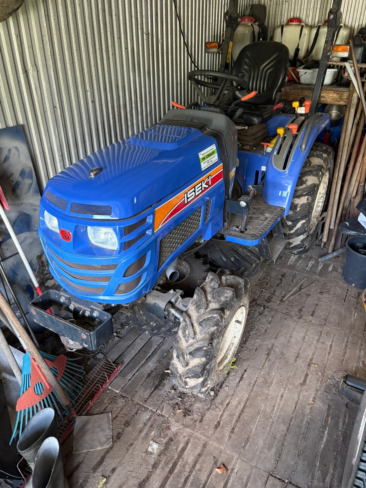 Iseki tm 3265 met klepelmaaier, Ophalen