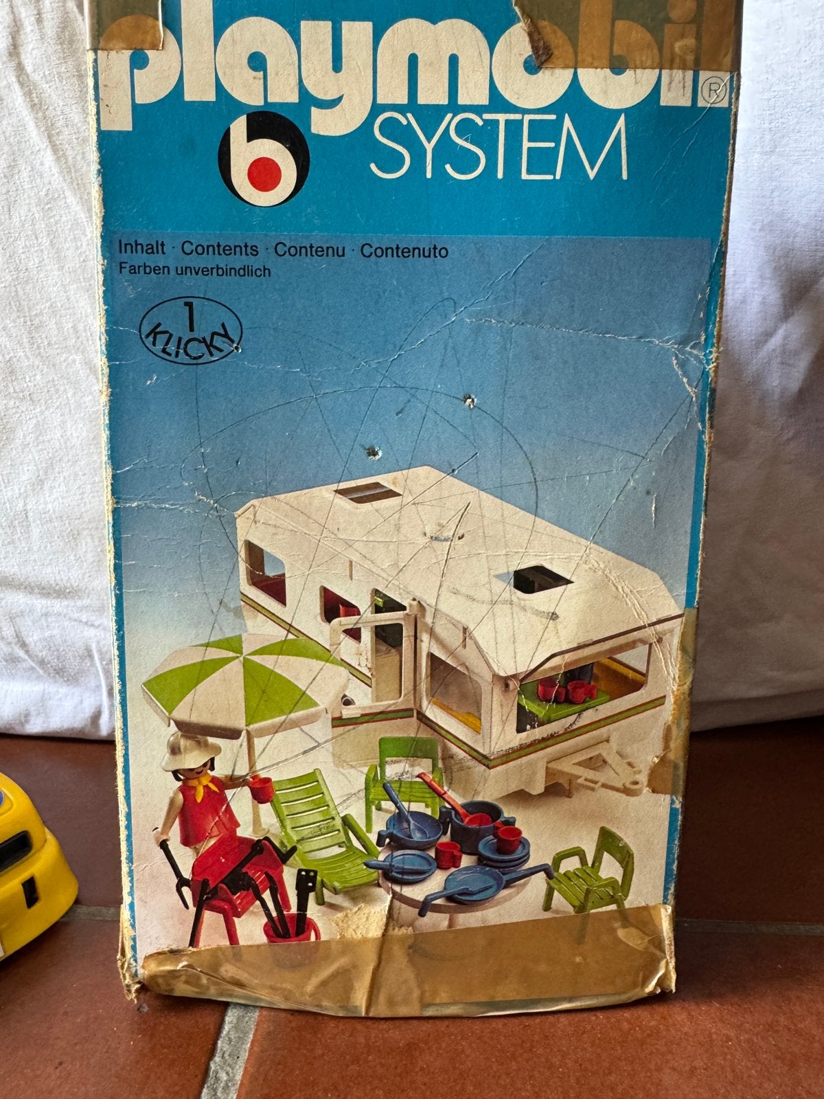 Playmobil 3513 Caravan/Kampeerset (1978) + Rallyauto!, Ophalen, Gebruikt, Losse onderdelen, Voertuig