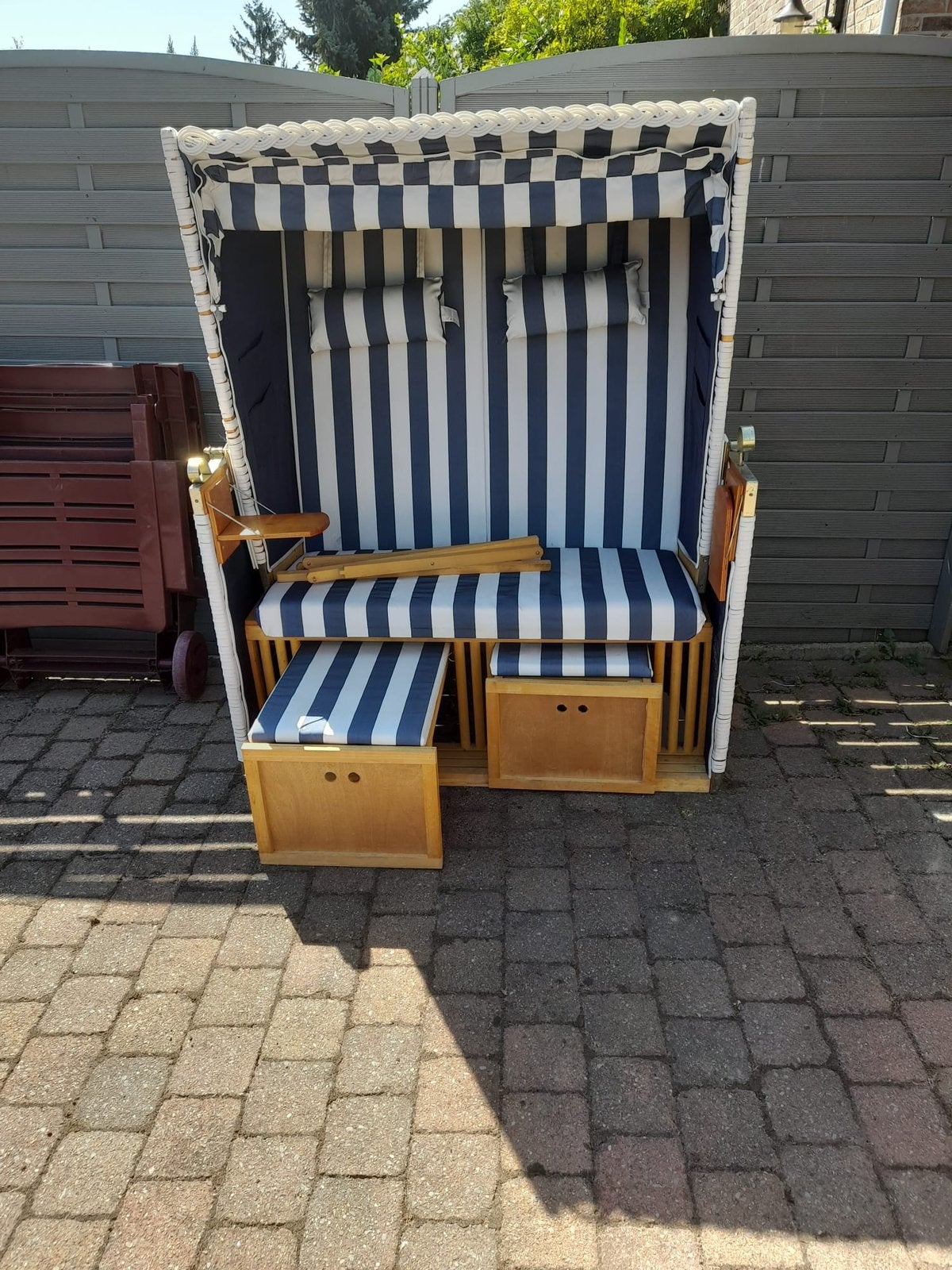 Leuke retro tuinstoel, Tuin en Terras, Ophalen, Zo goed als nieuw
