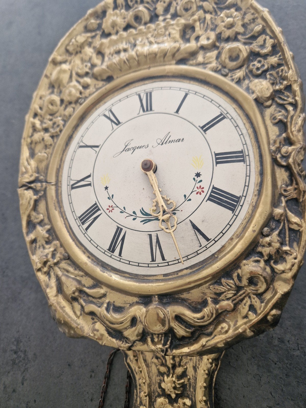 pendule horloge Jacques almar dorée, Antiquités & Art, Enlèvement