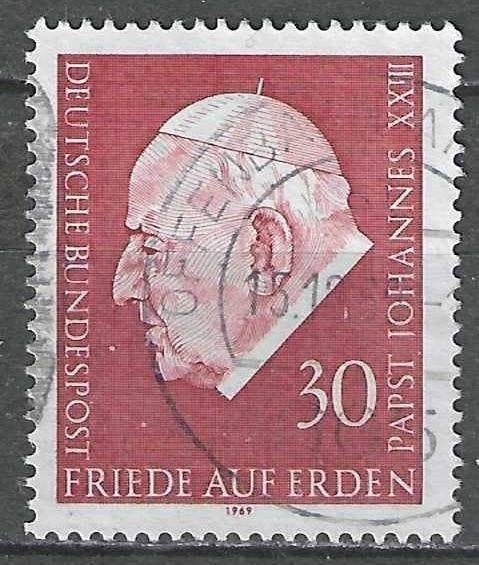 Duitsland Bundespost 1969 - Yvert 467 - Johannes XXIII (ST), Postzegels en Munten, Verzenden, Gestempeld