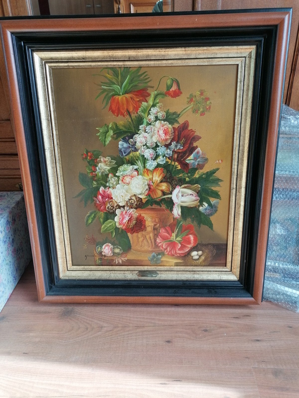 schilderij op canvas Quidousse G., Enlèvement, Fleurs, Cadre spécial, Toile