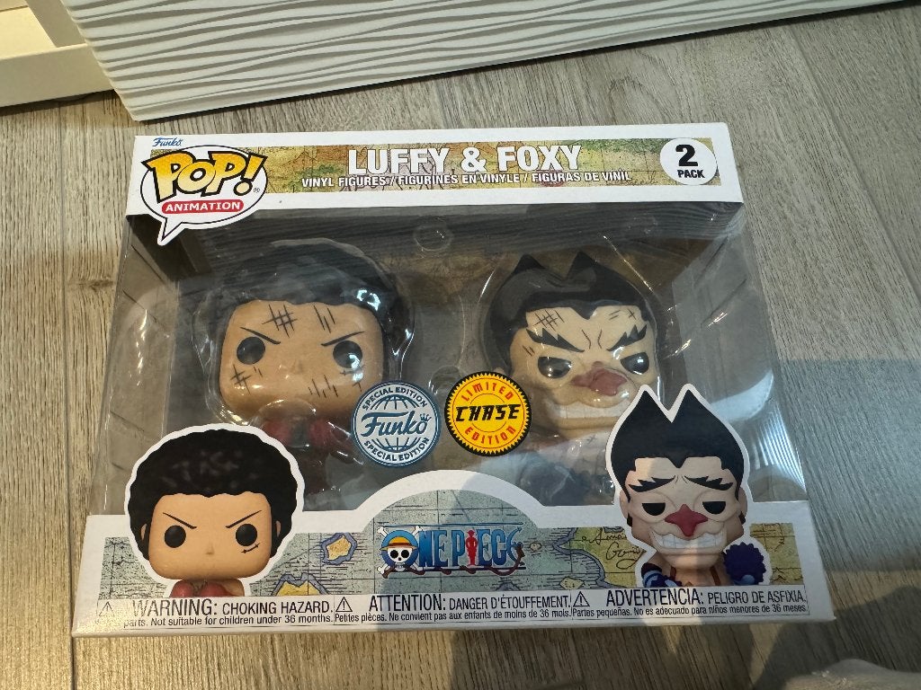 Funko Pop One Piece Luffy & Foxy 2-Pack Chase, Ophalen, Nieuw