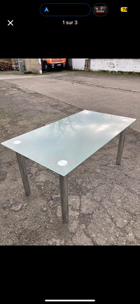 Table en verre, Jardin & Terrasse, Enlèvement, Comme neuf