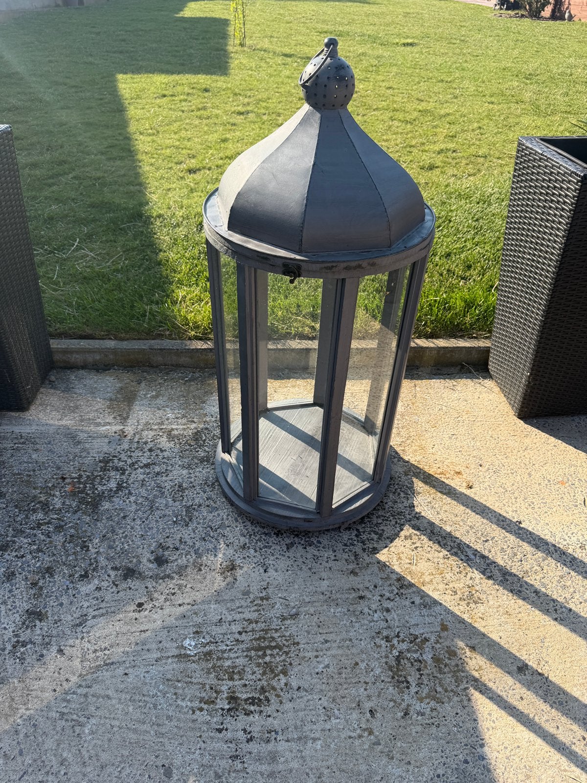 Lantaarn windlicht 90cm, Ophalen, Lantaarn, 90 cm, Grijs
