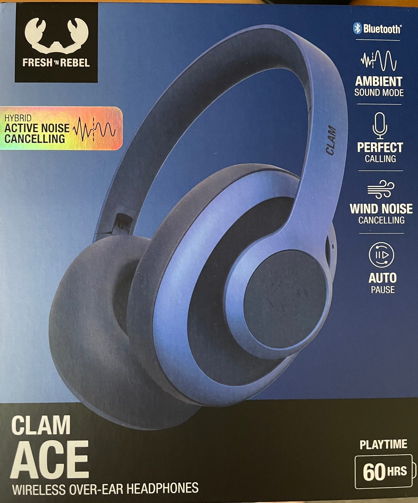 Headphone Fresh n Rebel Clam ace blauw, Informatique & Logiciels, Casques micro, Enlèvement, Neuf, Sans fil, Over-ear