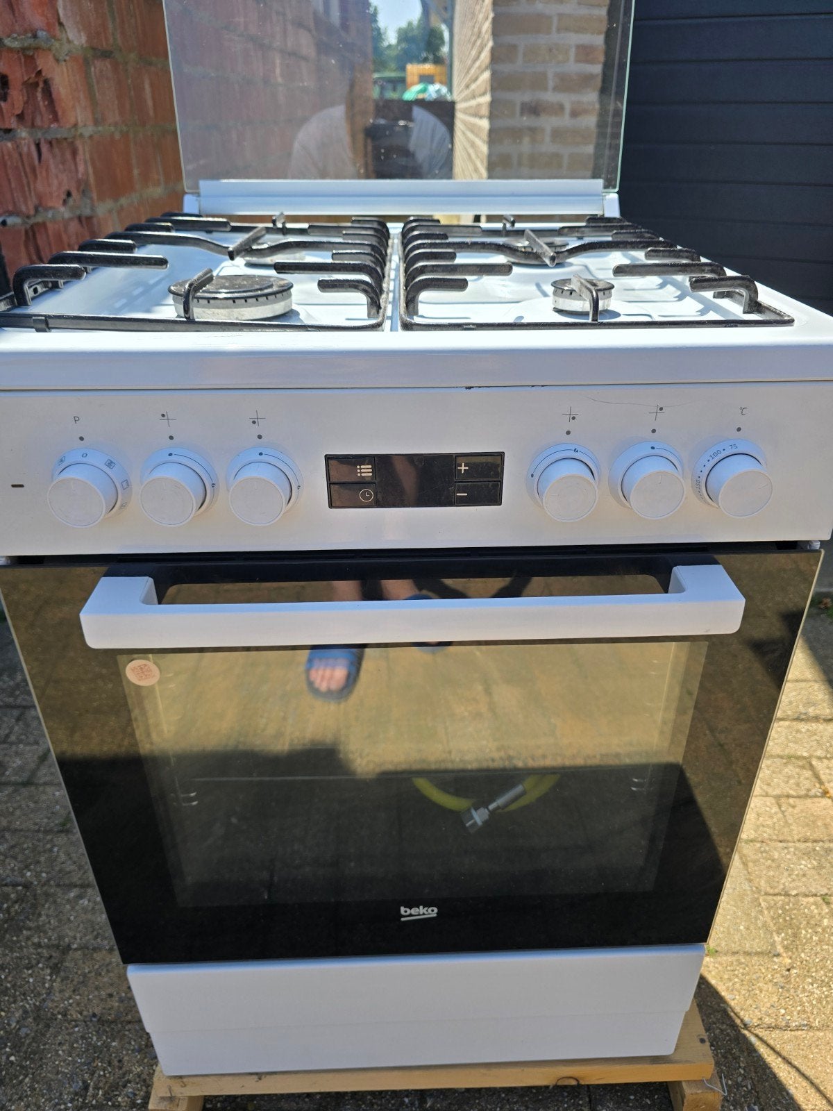fornuis gas vuur elektrische oven 8 maand. gebruikt, Ophalen, Gas