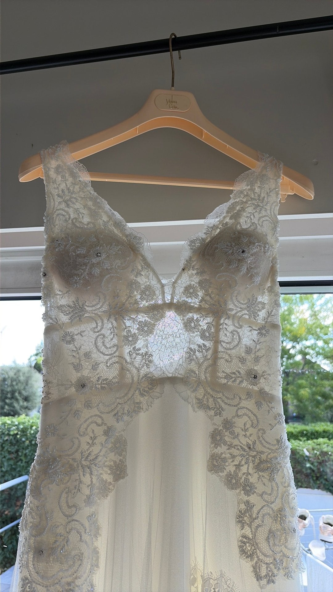 Yolan cris trouwkleed, Vêtements | Femmes, Vêtements de mariage & Accessoires de mariage, Enlèvement ou Envoi, Comme neuf, Beige