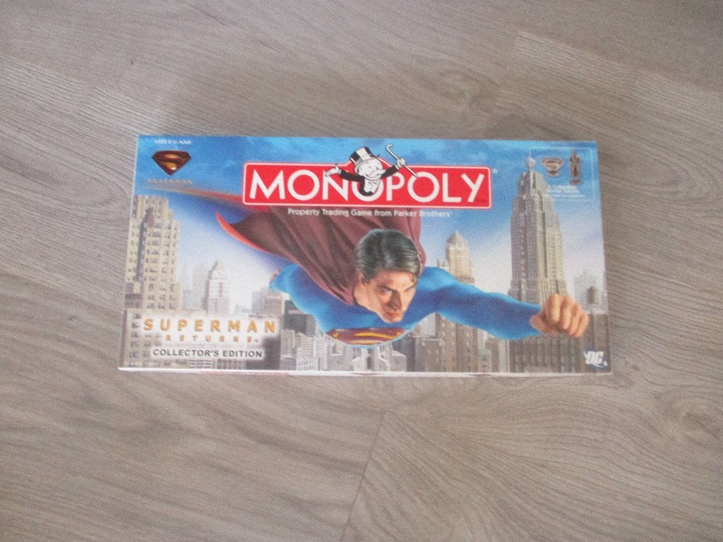 jeu de plateau new Monopoly Superman Returns Monopoly, Trois ou quatre joueurs, Enlèvement ou Envoi, Neuf, Monopoly