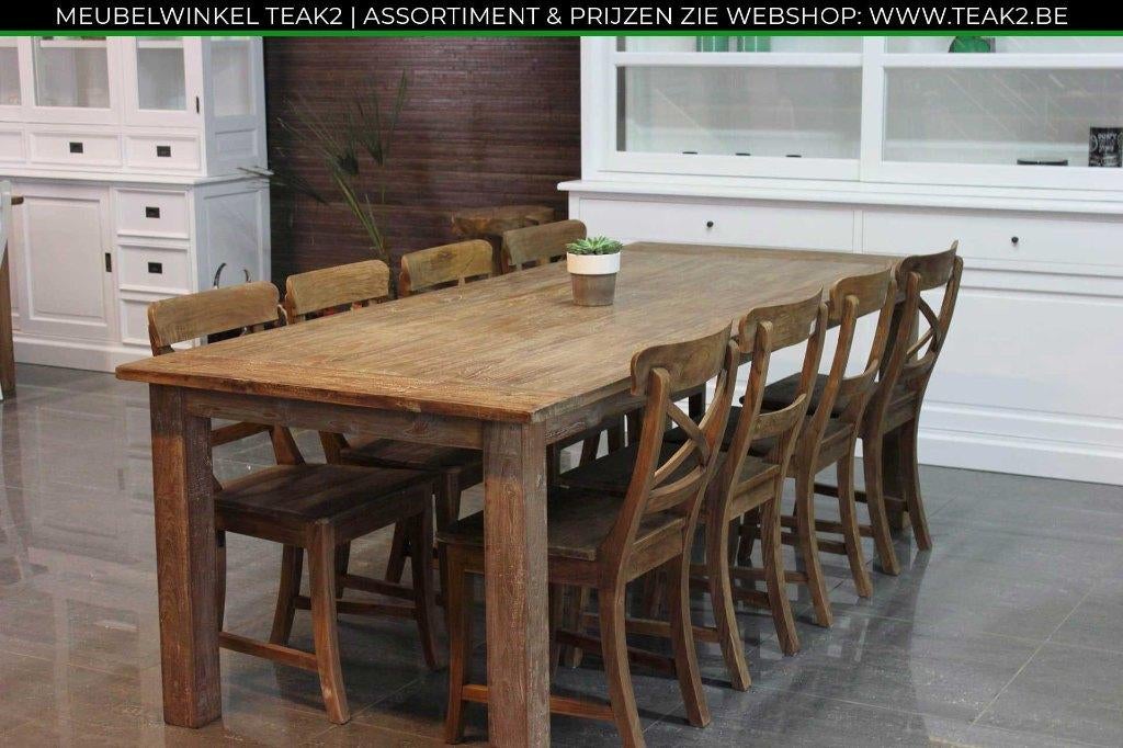 Nouvelles chaises de salle à manger de luxe ou teck - TEAK2, Enlèvement ou Envoi, Neuf, Autres couleurs, Métal