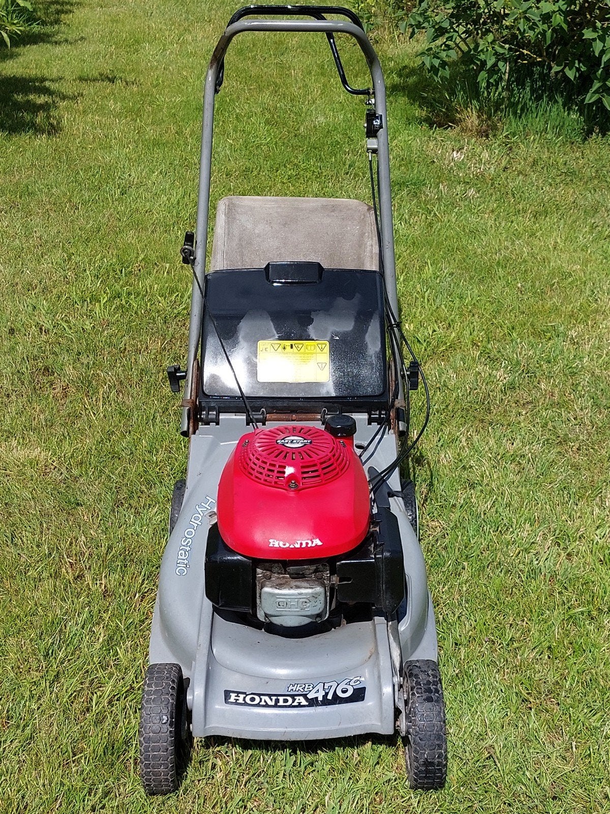 Honda HRB 476 zelfrijdende grasmaaier, Ophalen