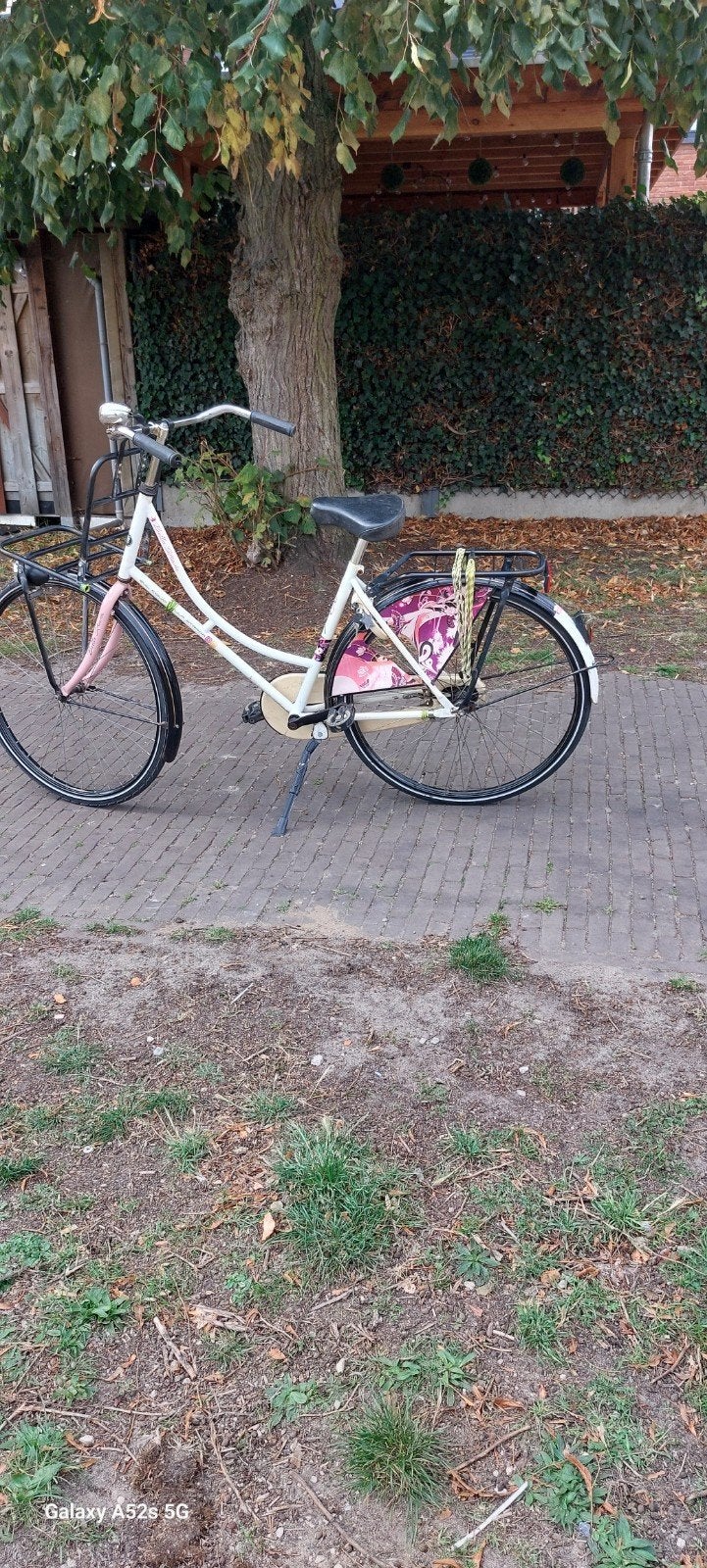 Damesfiets omafiets zonder versnellingen remterugtrapen 28 i, Ophalen, Versnellingen