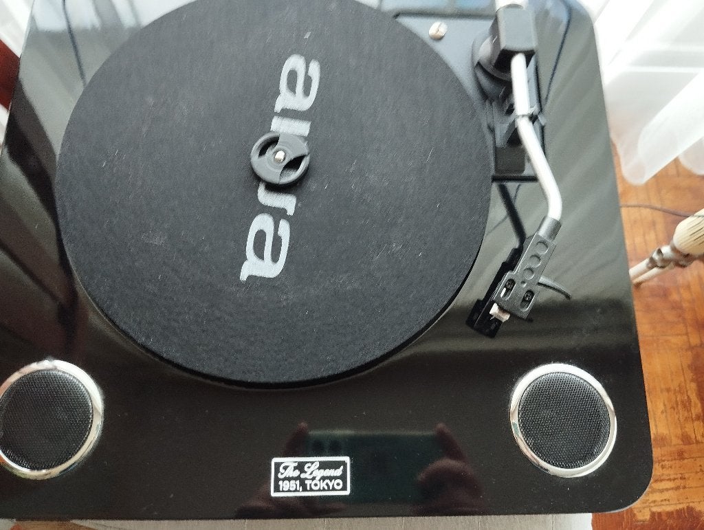 Turntable vinyl Aiwa GBTUR-120BK Zwarte draaitafel, Ophalen, Overige typen
