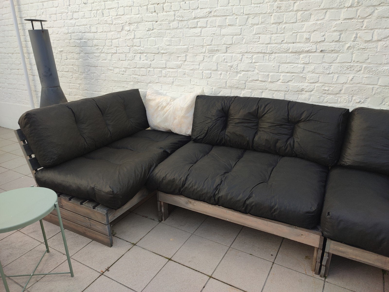 3 sets palletkussens zonder hoes, Tuin en Terras, Ophalen, Zo goed als nieuw, 6 zitplaatsen