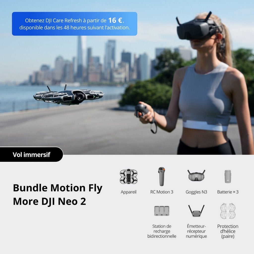 DJi Neo 2 Motion Fly More Combo, Moins de 15 minutes, Vue à la première personne (FPV), Moins de 250 g, Qualité supérieure