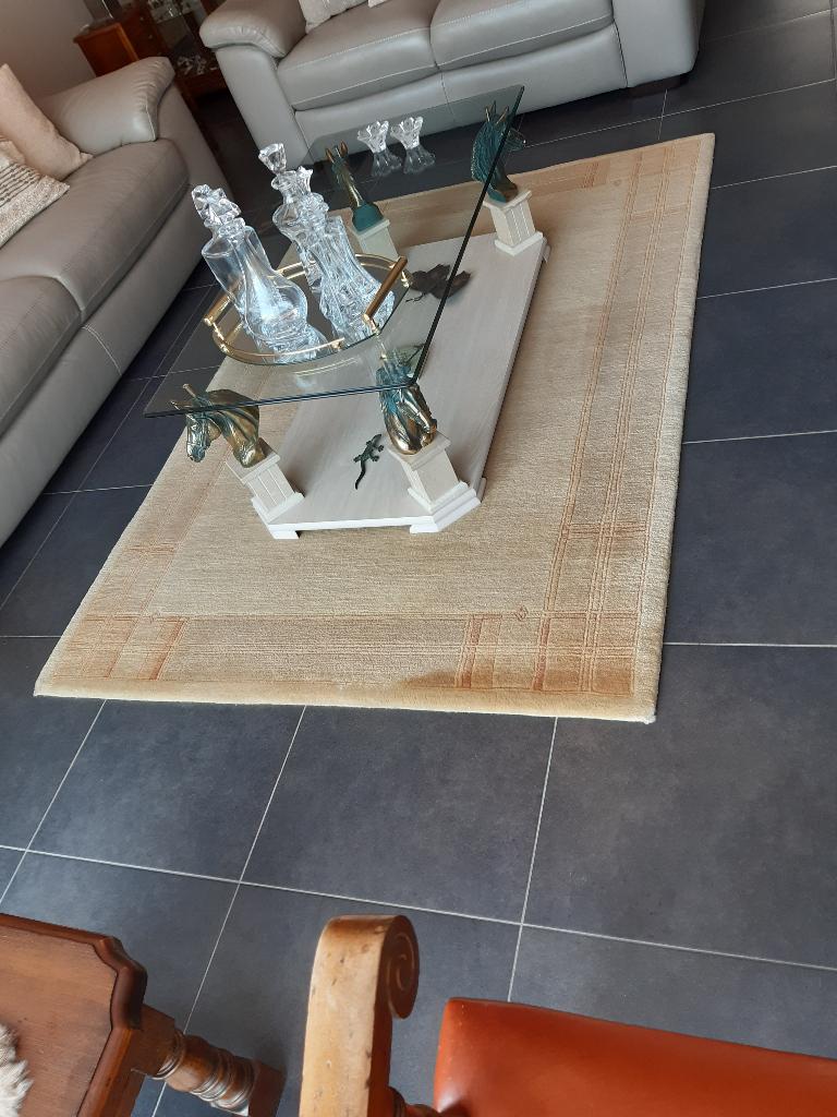 Nepal tapijt hoge kwaliteit, Huis en Inrichting, Stoffering | Tapijten en Vloerkleden, Ophalen, 100 tot 150 cm, Beige, 200 cm of meer