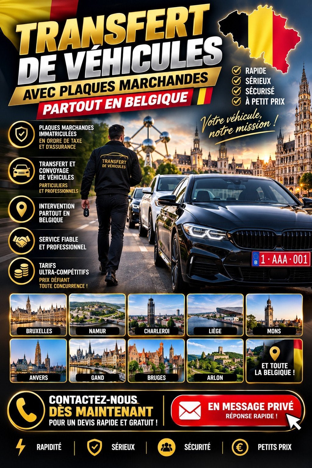 Transport-Transfert de véhicule neuf et d'occasion, Enlèvement ou Envoi