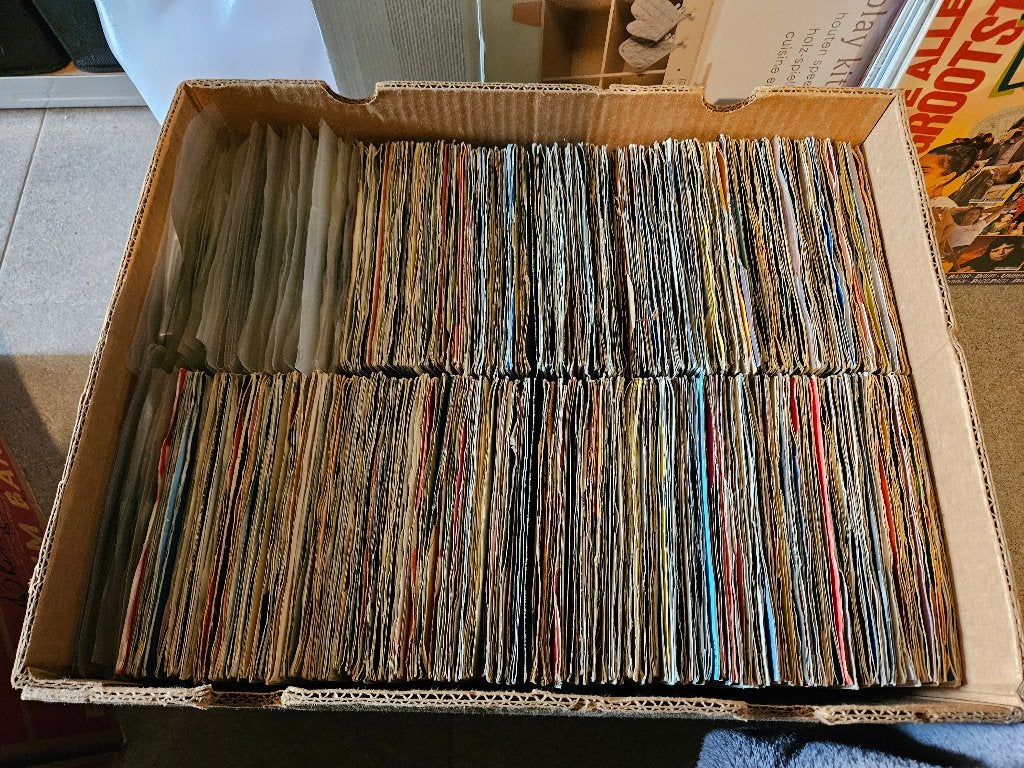 Lot singles 45t, Cd's en Dvd's, Ophalen, Gebruikt, Pop, Overige typen