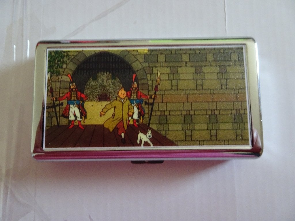Etui à cigarettes métallique - Tintin le sceptre d'Ottokar, Enlèvement ou Envoi, Tintin, Neuf, Ustensile