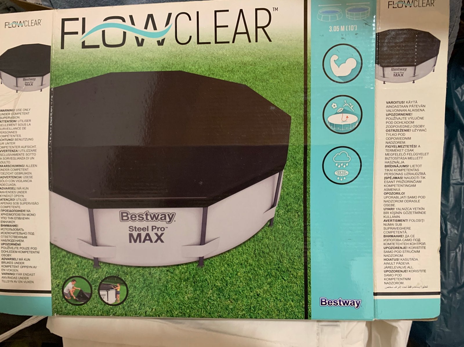 Bâche noire Flowclear Bestway Pro Max en acier, Jardin & Terrasse, Enlèvement, Neuf