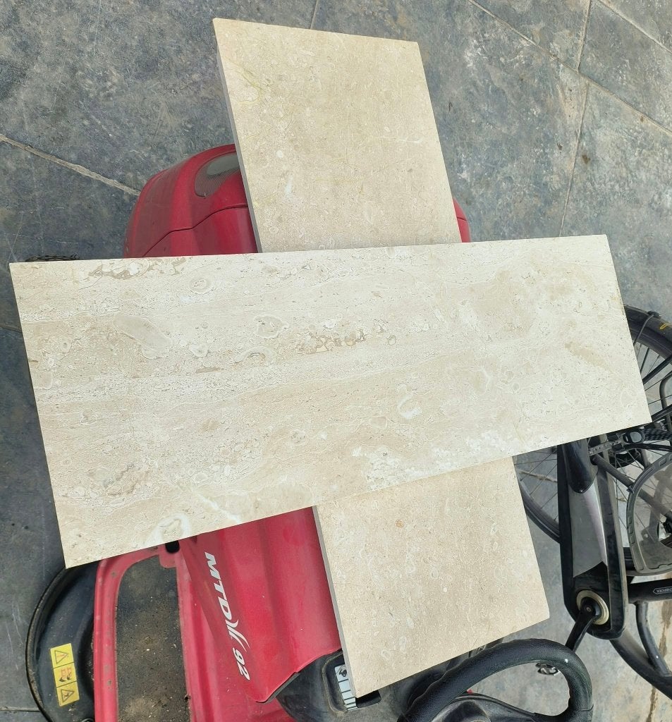 carreaux de travertin en marbre  7 m2 €49, -, Neuf, Marbre, 60 cm ou plus, Carrelage de sol