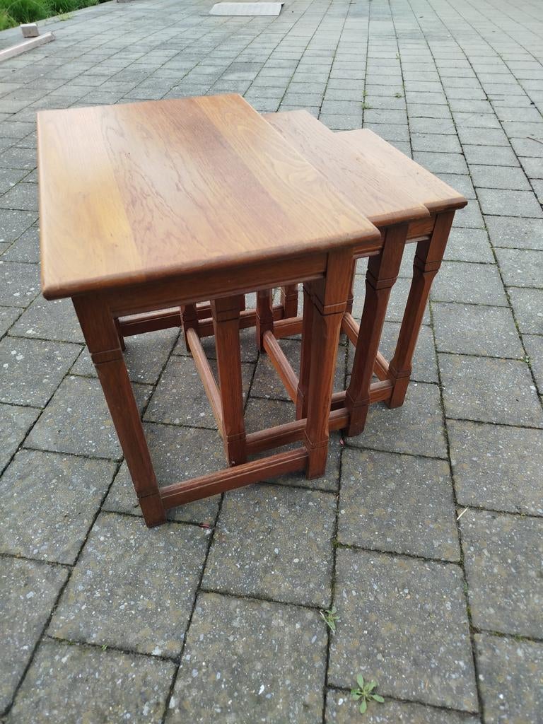 3 delige bijzettafel, Ophalen, Hout