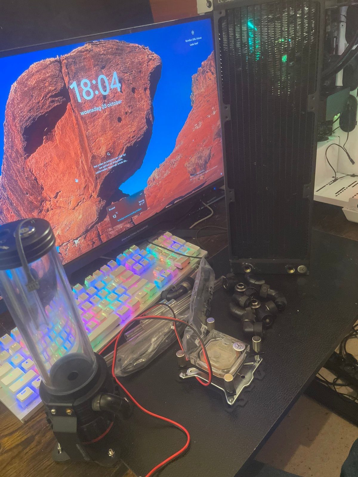 Custom Watercooling Set – Alles in één pakket, Ophalen of Verzenden, Zo goed als nieuw